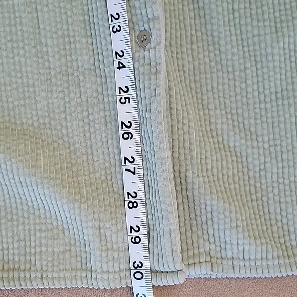 Vintage Cambridge Country Womens Corduroy Button Up Light Green Top Size 3XL EUC - Picture 9 of 12
